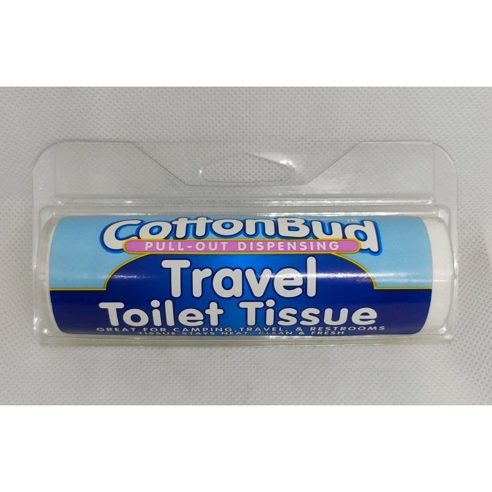 Cotton Buds Vintage NOS Pull Out Dispensing Travel Toilet Tissue 1999 Cottonbuds